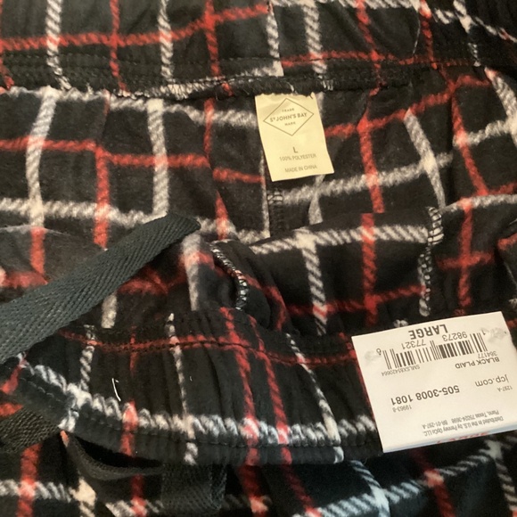 St. John’s Bay men’s Microfleece pajama pants NEW - Picture 4 of 5